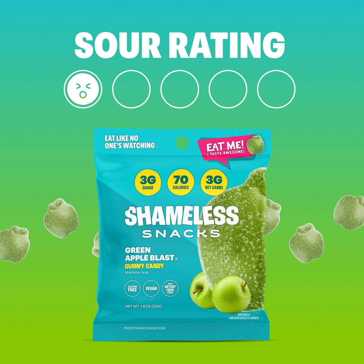 Low-Calorie Sour Gummy Snacks