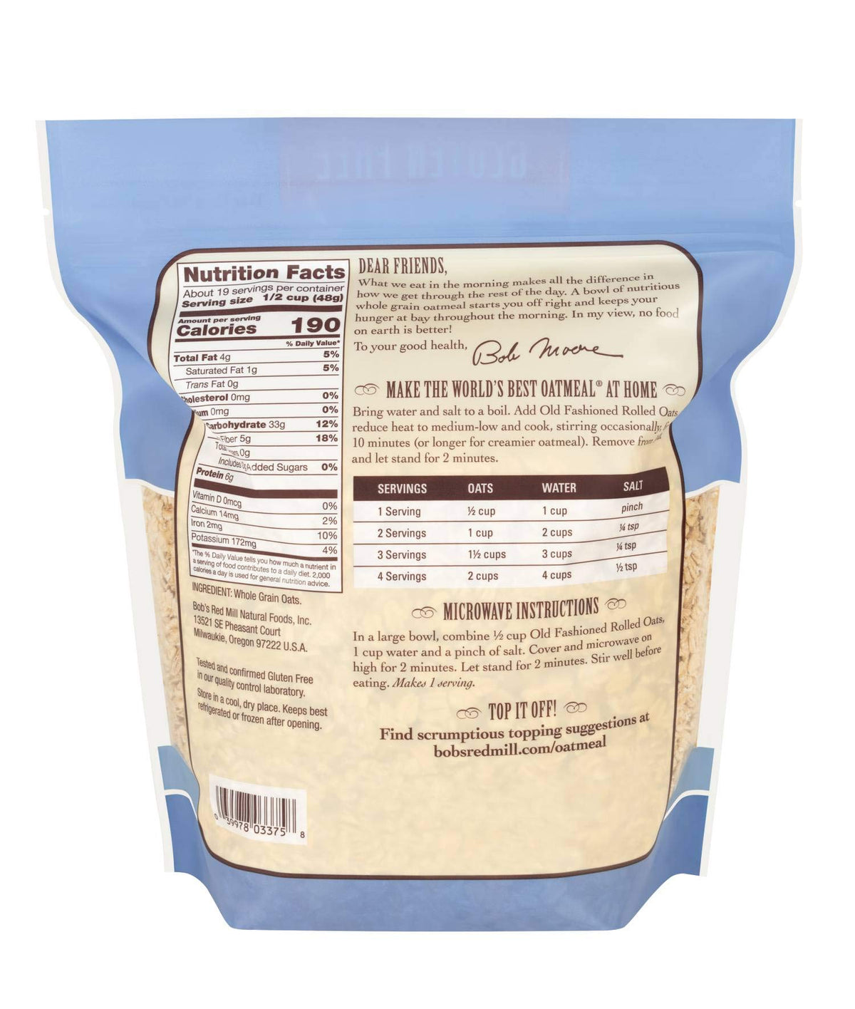 Gluten-Free Old-Fashioned Rolled Oats