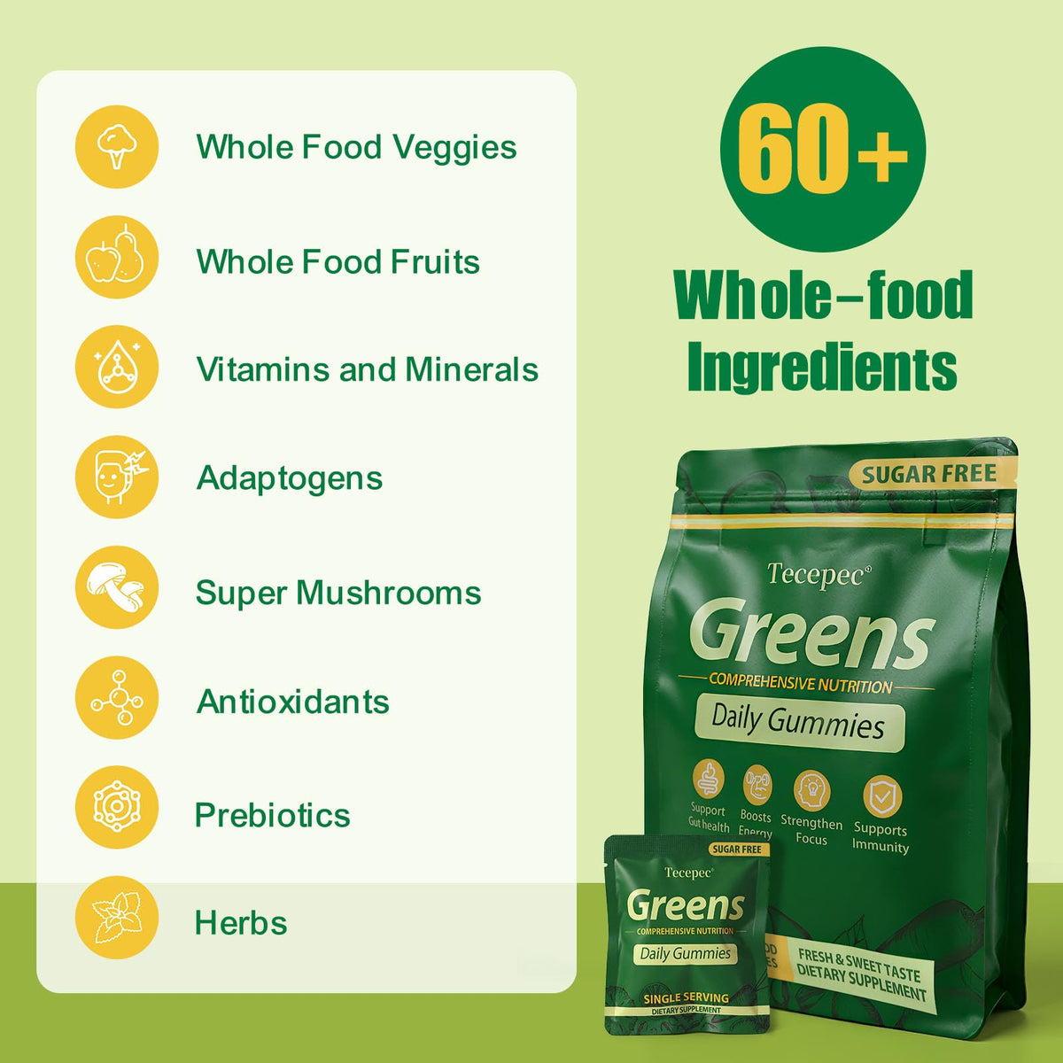 Green Daily Gummy Supplements