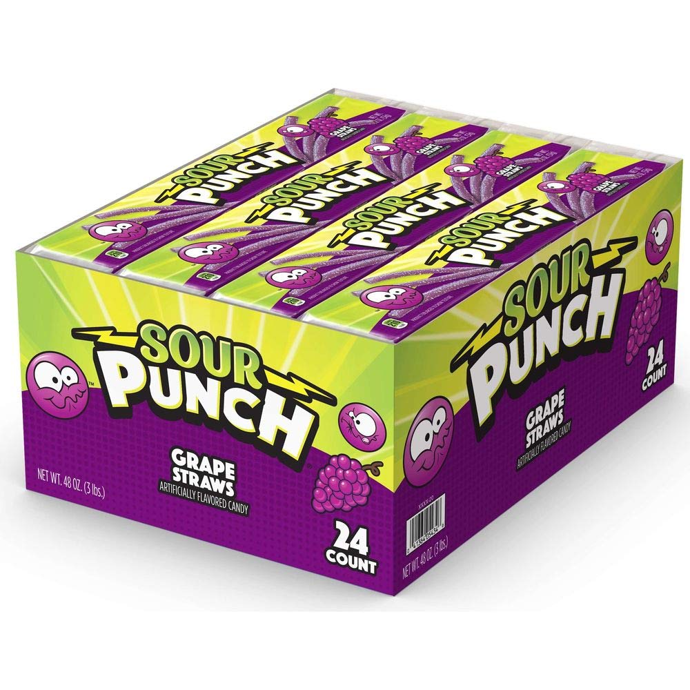 Sour Grape Candy Straws Case