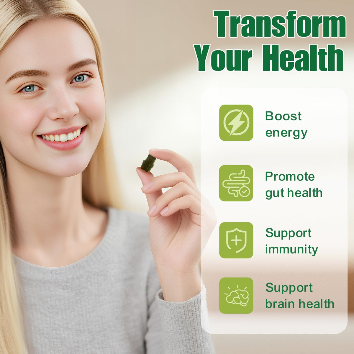 Green Daily Gummy Supplements