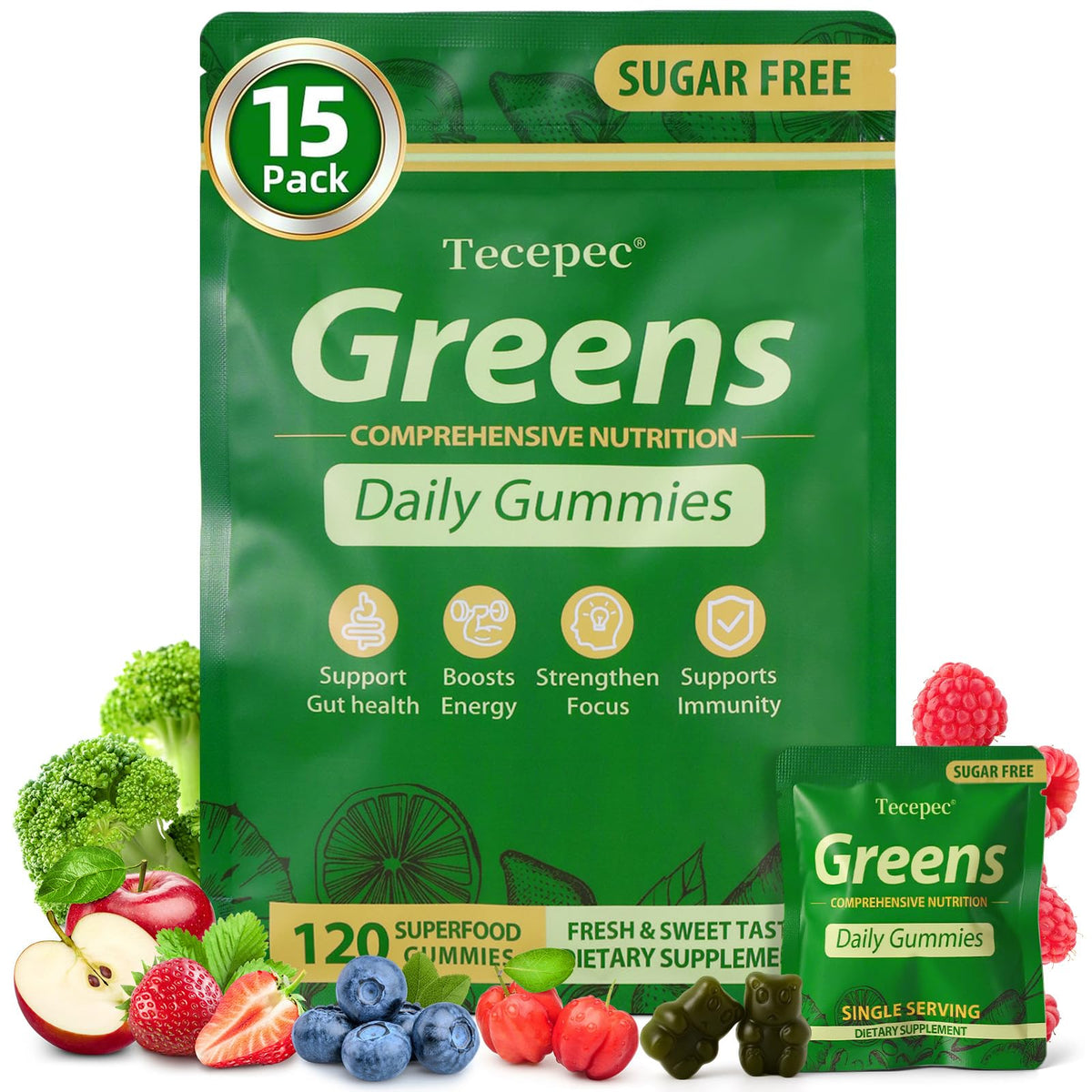 Green Daily Gummy Supplements