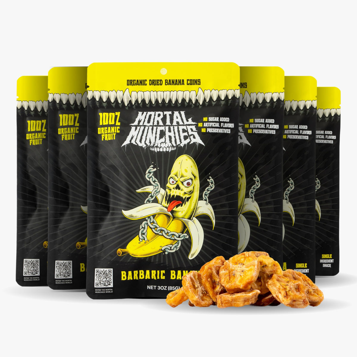 Chewy Organic Dried Banana Snacks