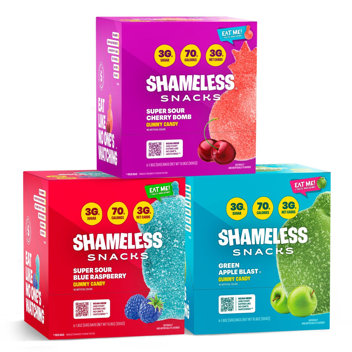 Low-Calorie Sour Gummy Snacks