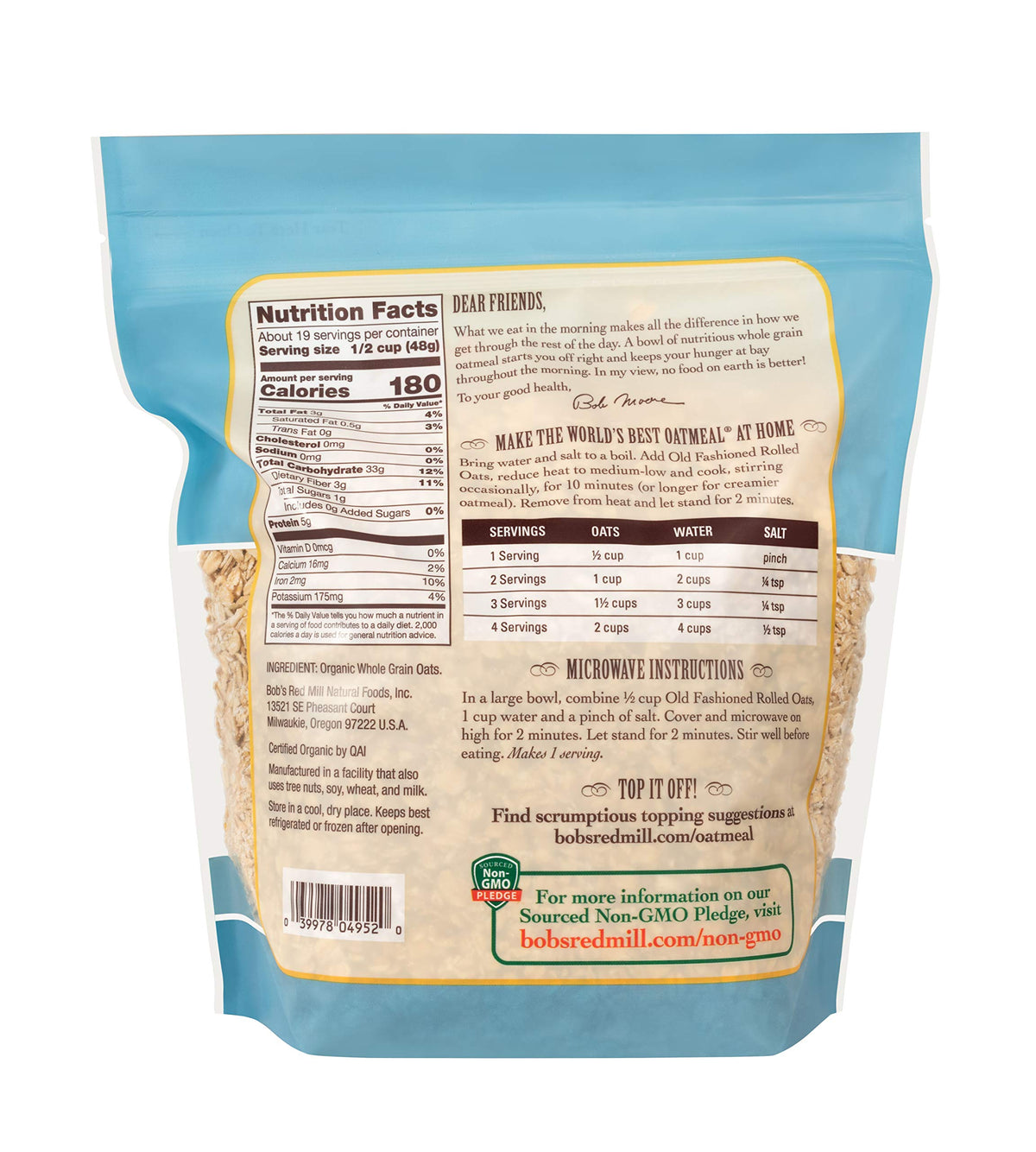 Organic Old-Fashioned Rolled Oats