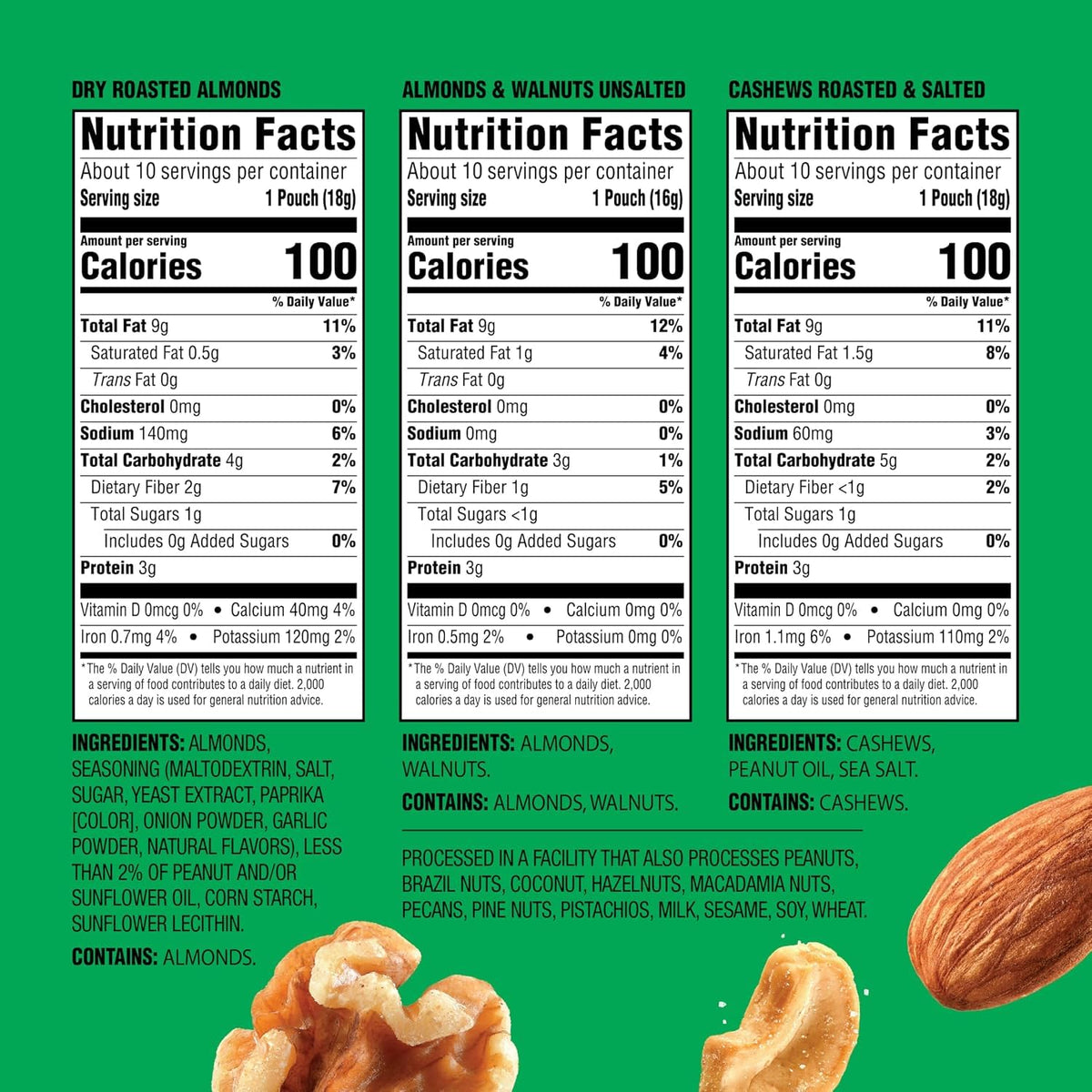 Portioned Mixed Nut Variety Packs