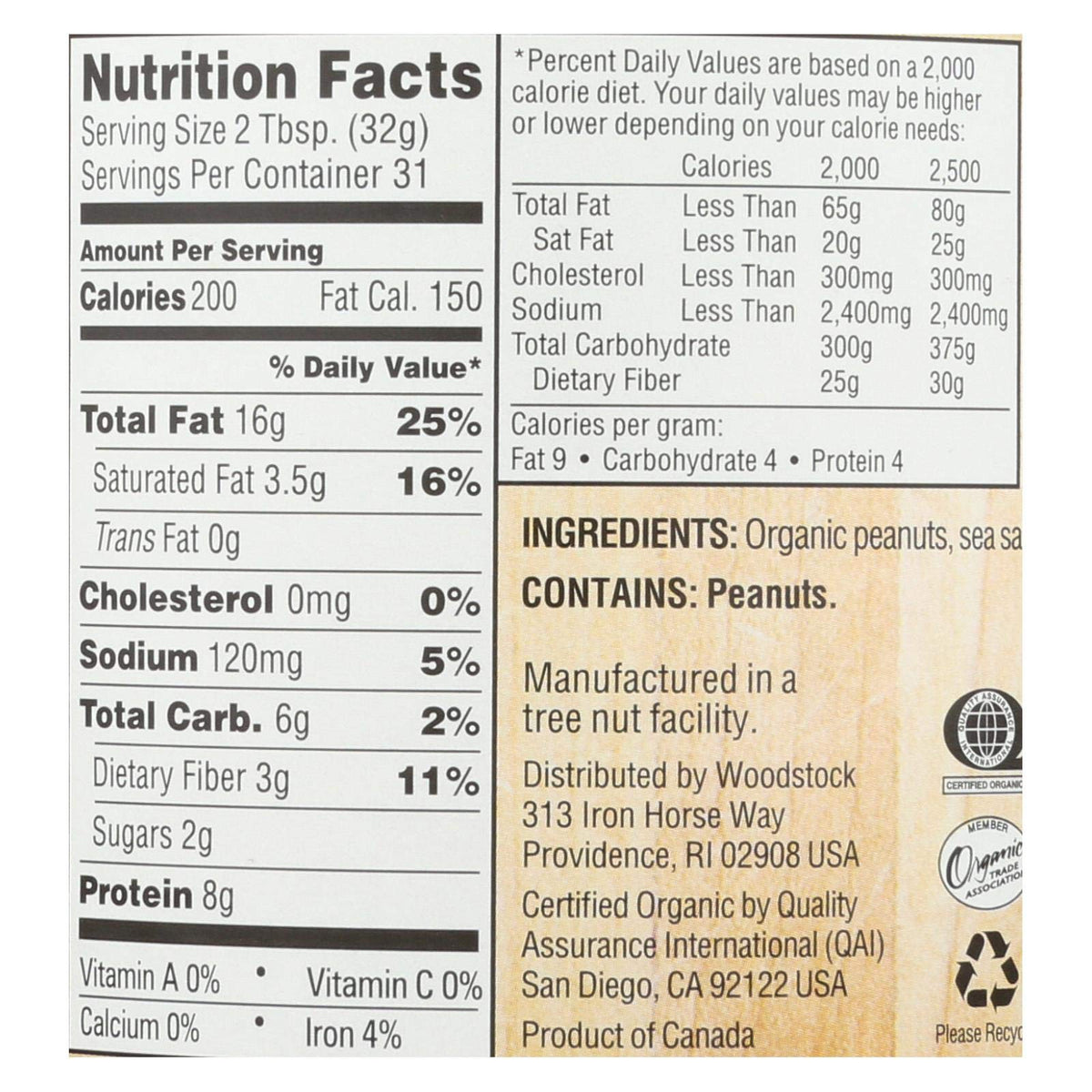 Crunchy Organic Peanut Butter Case