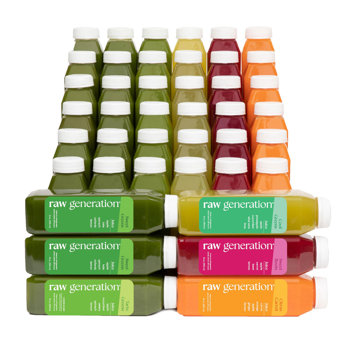 Plant-Based Cold-Pressed Juice Variety