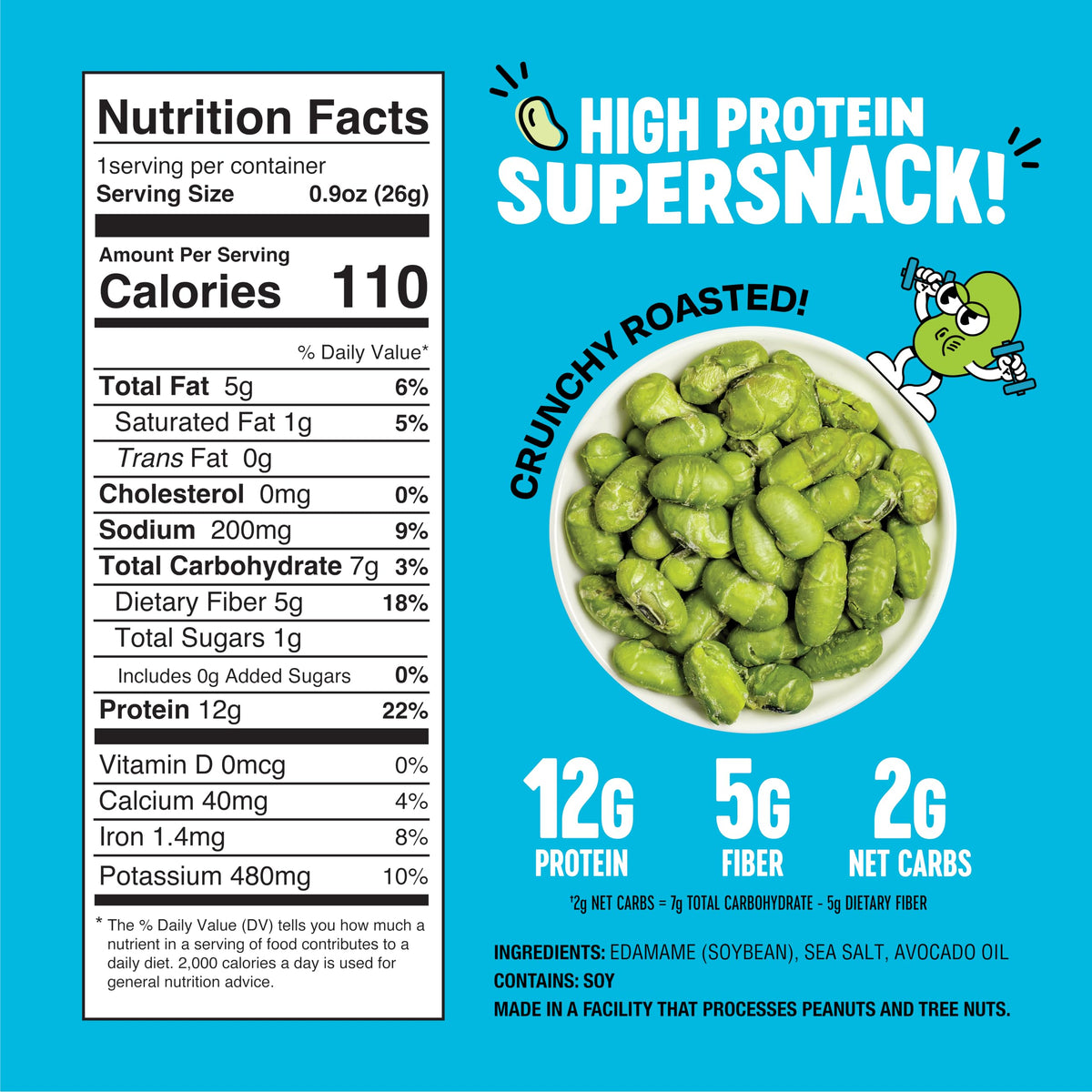 Dry-Roasted Edamame Protein Snacks