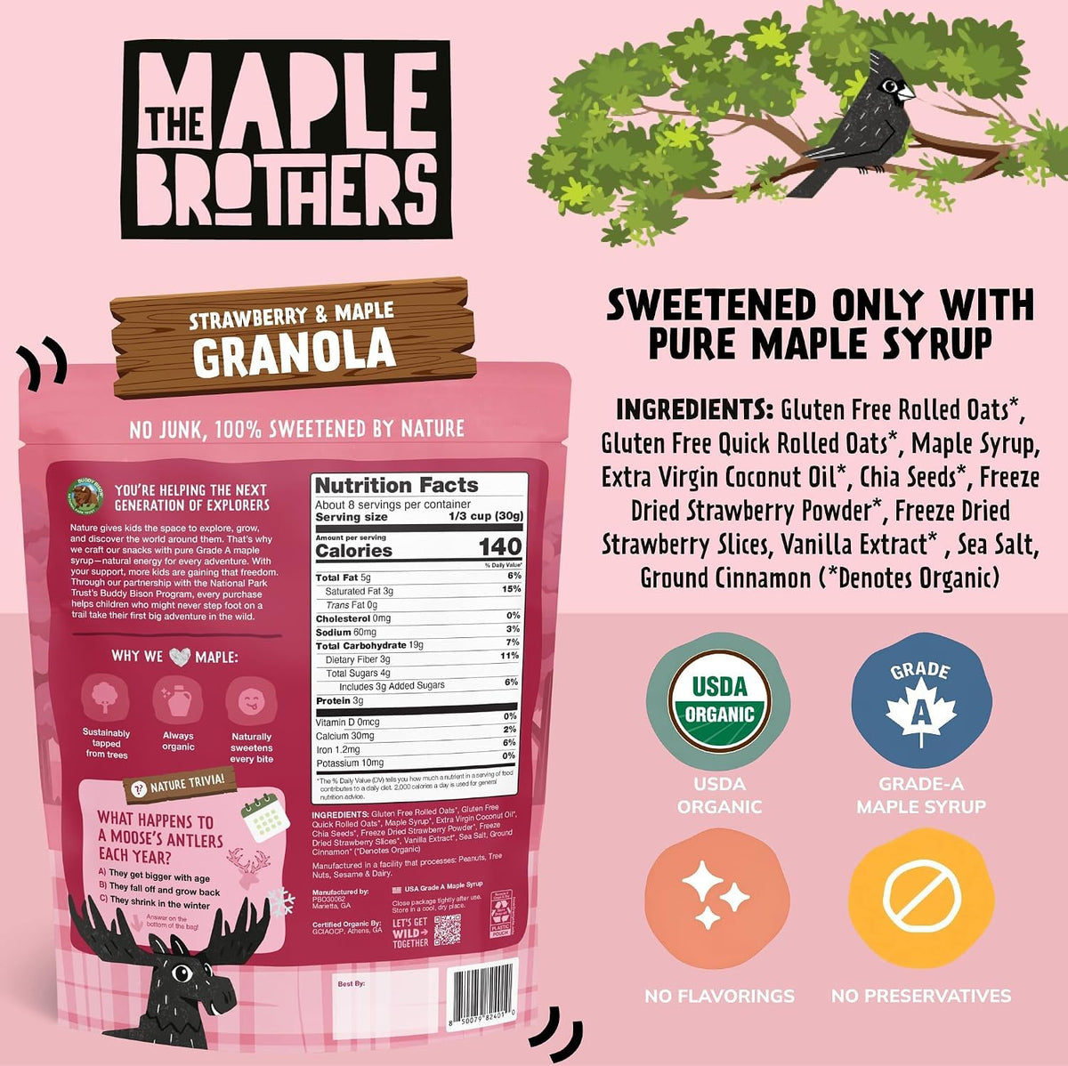 Organic Strawberry Maple Granola