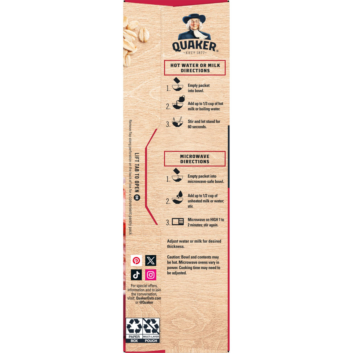 Instant Oatmeal Flavor Variety Pack