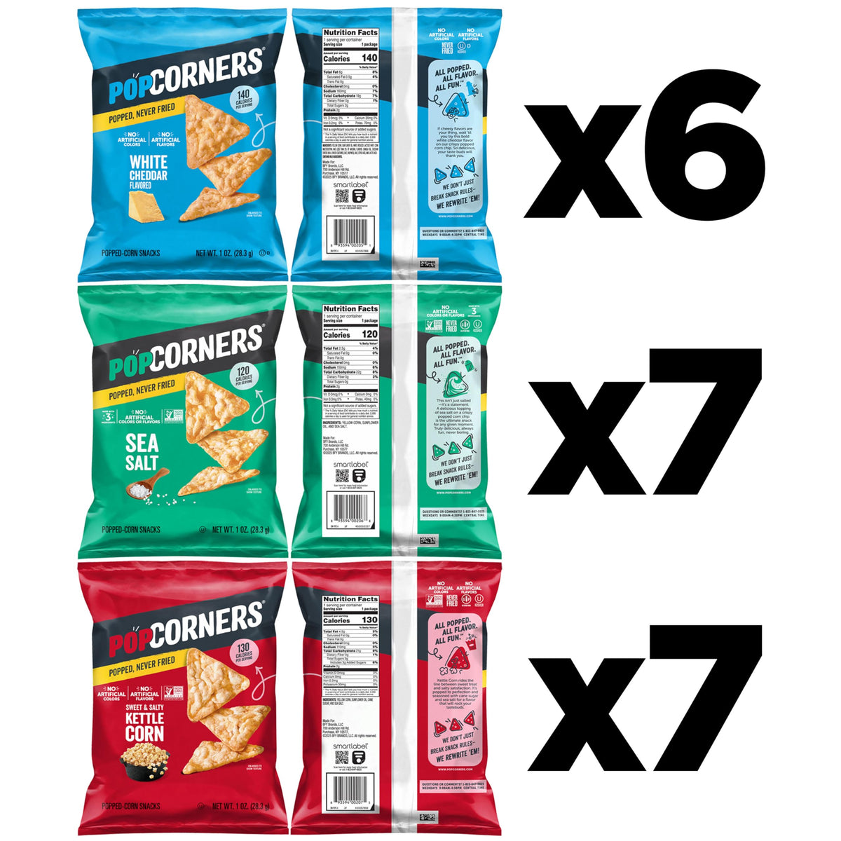 White Cheddar Popped Corn Snack Packs