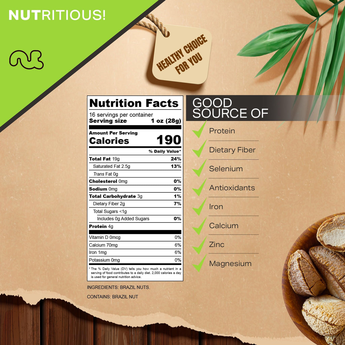 Raw Unsalted Brazil Nuts