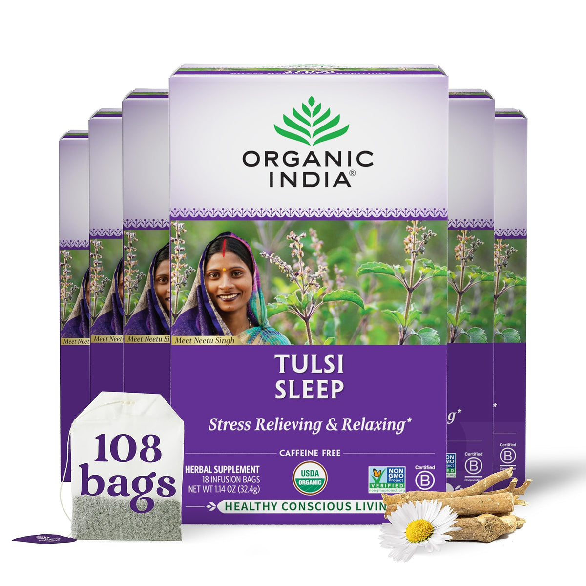 Tulsi Chamomile Sleep Tea Six-Pack
