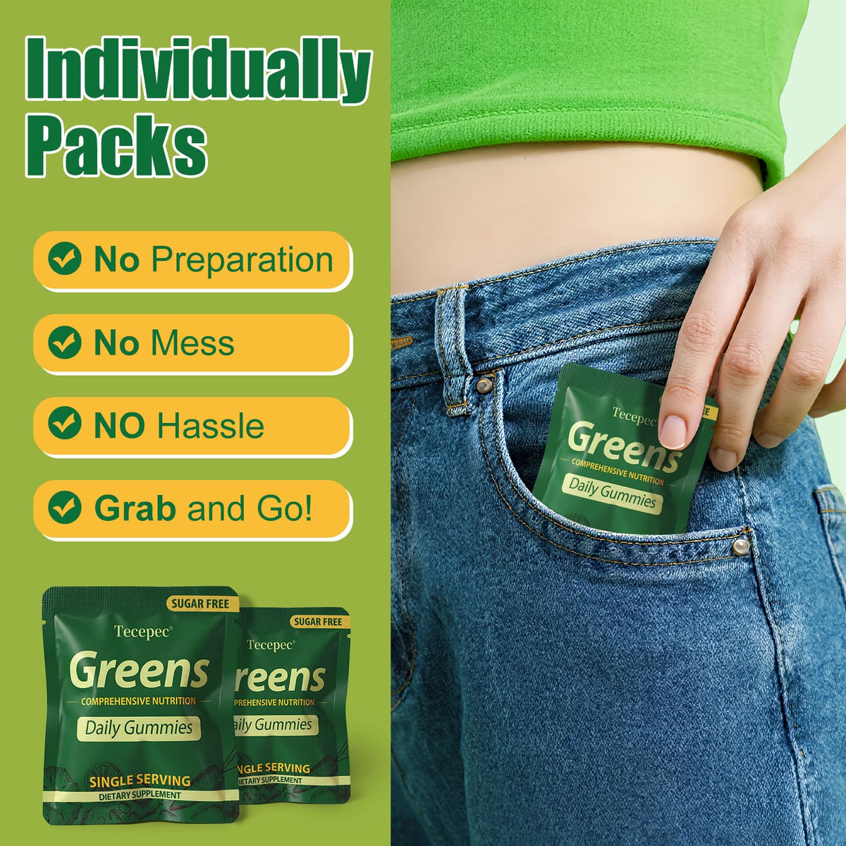Green Daily Gummy Supplements