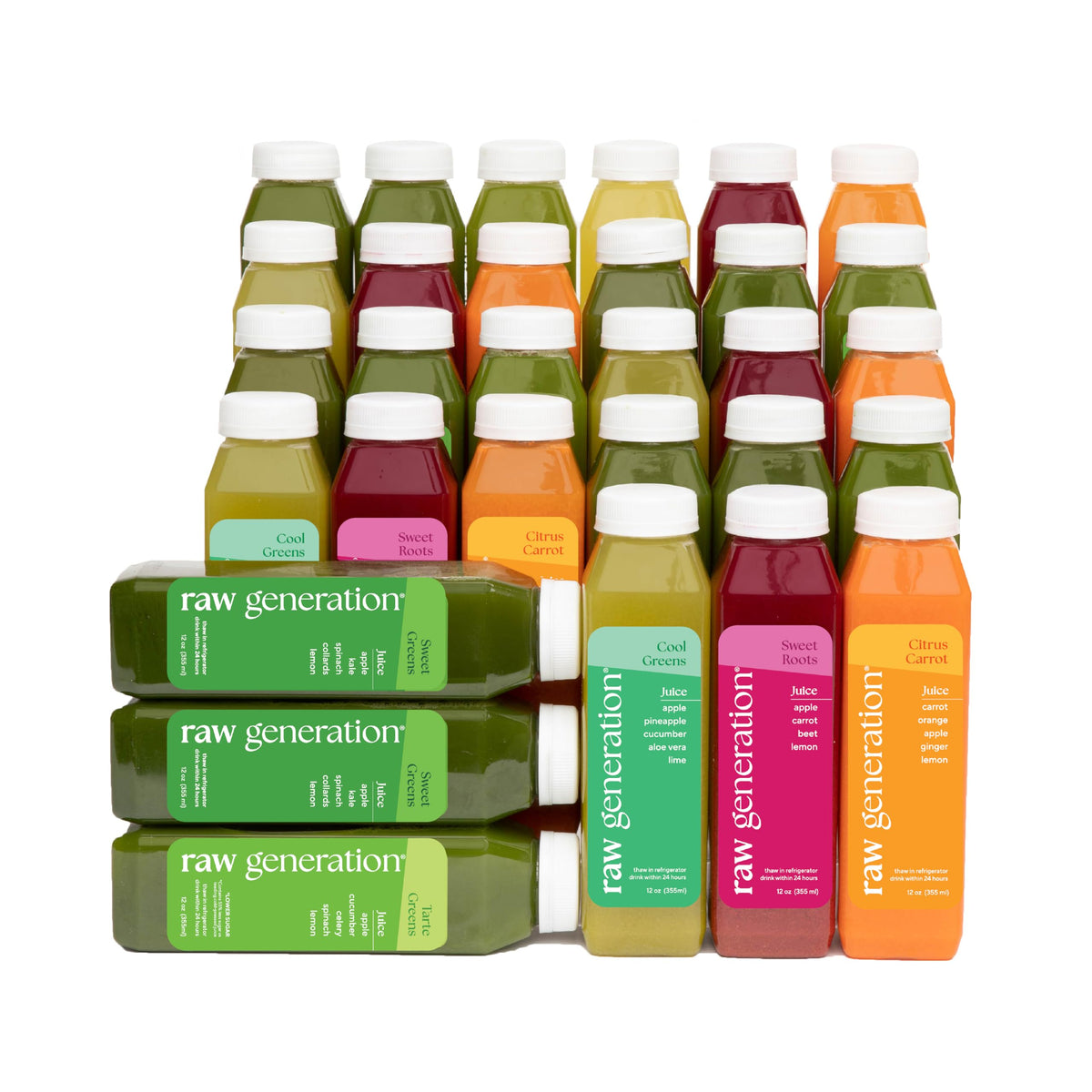 Plant-Based Cold-Pressed Juice Variety