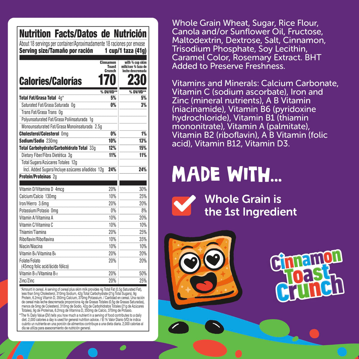 Cinnamon Whole-Grain Breakfast Cereal